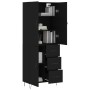 Aparador alto madera contrachapada negro 69,5x34x180 cm von , Sideboards - Ref: Foro24-3198090, Preis: 173,03 €, Rabatt: %