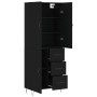 Aparador alto madera contrachapada negro 69,5x34x180 cm von , Sideboards - Ref: Foro24-3198090, Preis: 173,03 €, Rabatt: %