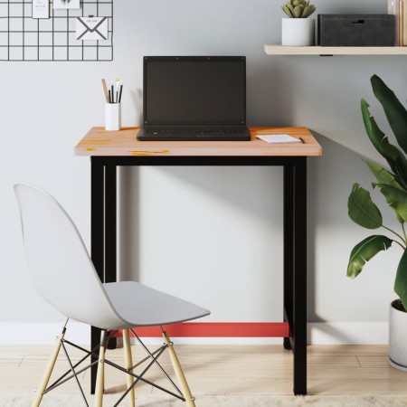Banco de trabajo madera maciza de haya y metal 80x55x81,5 cm by , Work tables - Ref: Foro24-3188903, Price: 145,16 €, Discoun...