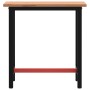 Banco de trabajo madera maciza de haya y metal 80x55x81,5 cm by , Work tables - Ref: Foro24-3188903, Price: 145,16 €, Discoun...