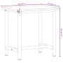Banco de trabajo madera maciza de haya y metal 80x55x81,5 cm by , Work tables - Ref: Foro24-3188903, Price: 145,16 €, Discoun...