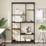 Estantería madera ingeniería acero roble ahumado 99x35,5x176 cm von , Bücherregale und Regale - Ref: Foro24-835411, Preis: 86...