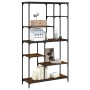 Estantería madera ingeniería acero roble ahumado 99x35,5x176 cm von , Bücherregale und Regale - Ref: Foro24-835411, Preis: 86...