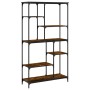 Estantería madera ingeniería acero roble ahumado 99x35,5x176 cm von , Bücherregale und Regale - Ref: Foro24-835411, Preis: 86...