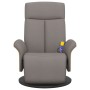 Sillón reclinable de masaje con reposapiés tela gris taupe by , Armchairs - Ref: Foro24-356538, Price: 231,15 €, Discount: %