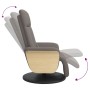 Sillón reclinable de masaje con reposapiés tela gris taupe by , Armchairs - Ref: Foro24-356538, Price: 231,15 €, Discount: %