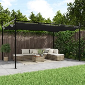 Pérgola con cubierta retráctil gris antracita 395x292x230 cm von , Zelte und Pavillons - Ref: Foro24-360119, Preis: 306,80 €,...