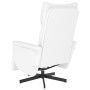 Sillón reclinable con reposapiés cuero sintético blanco de , Sillones - Ref: Foro24-356590, Precio: 216,84 €, Descuento: %