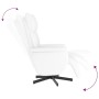 Sillón reclinable con reposapiés cuero sintético blanco de , Sillones - Ref: Foro24-356590, Precio: 216,84 €, Descuento: %