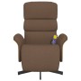 Sillón reclinable de masaje con reposapiés tela marrón by , Armchairs - Ref: Foro24-356616, Price: 227,09 €, Discount: %