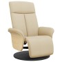 Sillón reclinable con reposapiés tela color crema by , Armchairs - Ref: Foro24-356527, Price: 199,37 €, Discount: %