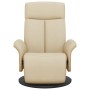 Sillón reclinable con reposapiés tela color crema by , Armchairs - Ref: Foro24-356527, Price: 199,37 €, Discount: %