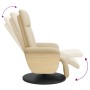 Sillón reclinable con reposapiés tela color crema by , Armchairs - Ref: Foro24-356527, Price: 199,37 €, Discount: %
