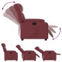 Sillón reclinable de cuero sintético rojo tinto by , Armchairs - Ref: Foro24-373564, Price: 258,96 €, Discount: %