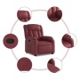 Sillón reclinable de cuero sintético rojo tinto by , Armchairs - Ref: Foro24-373564, Price: 258,96 €, Discount: %