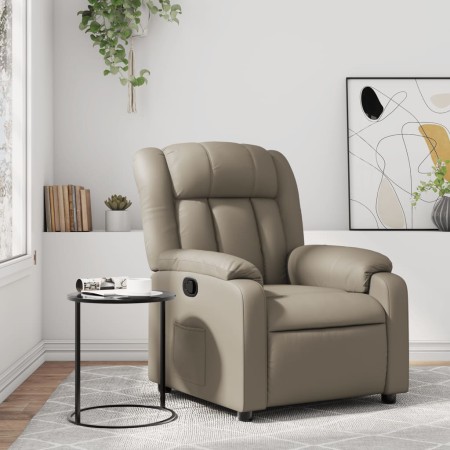Sillón reclinable de cuero sintético color capuchino by , Armchairs - Ref: Foro24-373566, Price: 231,11 €, Discount: %