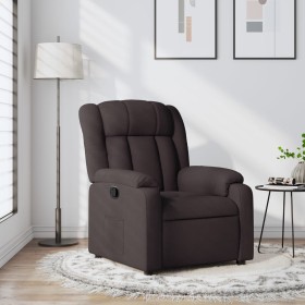 Sillón reclinable de tela marrón oscuro de , Sillones - Ref: Foro24-373579, Precio: 229,88 €, Descuento: %