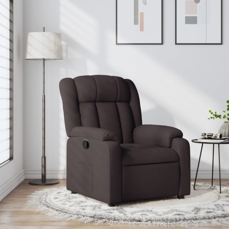 Sillón reclinable de tela marrón oscuro by , Armchairs - Ref: Foro24-373579, Price: 229,88 €, Discount: %