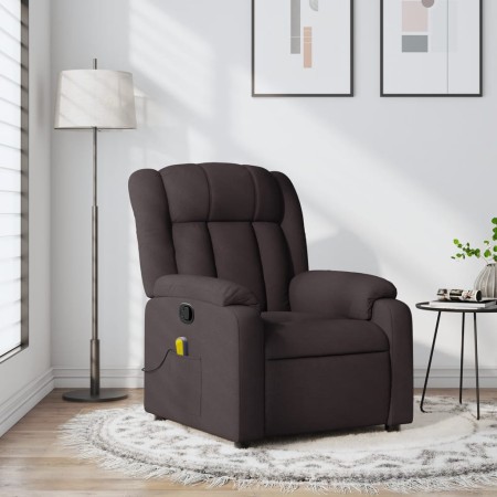 Sillón de masaje reclinable de tela marrón oscuro by , Armchairs - Ref: Foro24-373591, Price: 239,00 €, Discount: %