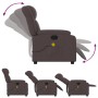 Sillón de masaje reclinable de tela marrón oscuro de , Sillones - Ref: Foro24-373591, Precio: 238,89 €