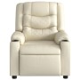 Sillón reclinable de cuero sintético crema by , Armchairs - Ref: Foro24-374120, Price: 270,94 €, Discount: %