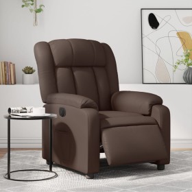 Sillón reclinable eléctrico de cuero sintético marrón de , Sillones - Ref: Foro24-3205252, Precio: 263,15 €, Descuento: %