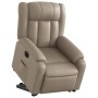 Sillón elevable eléctrico cuero artificial capuchino by , Armchairs - Ref: Foro24-3205284, Price: 337,87 €, Discount: %