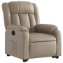 Sillón elevable eléctrico cuero artificial capuchino by , Armchairs - Ref: Foro24-3205284, Price: 337,87 €, Discount: %