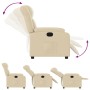 Sillón reclinable eléctrico de tela crema by , Armchairs - Ref: Foro24-3205301, Price: 278,02 €, Discount: %