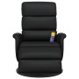 Sillón reclinable masaje con reposapiés cuero sintético negro by , Armchairs - Ref: Foro24-356724, Price: 233,63 €, Discount: %
