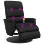 Sillón reclinable masaje con reposapiés cuero sintético negro by , Armchairs - Ref: Foro24-356724, Price: 233,63 €, Discount: %