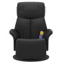 Sillón reclinable masaje con reposapiés cuero sintético negro by , Armchairs - Ref: Foro24-356637, Price: 265,79 €, Discount: %
