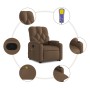 Silla de masaje reclinable de pie de tela marrón by , Armchairs - Ref: Foro24-3204726, Price: 308,55 €, Discount: %
