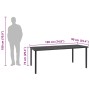Mesa de comedor de jardín acero gris antracita 190x90x74 cm