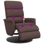 Sillón reclinable masaje con reposapiés cuero sintético marrón by , Armchairs - Ref: Foro24-356726, Price: 229,94 €, Discount: %