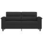 Sofá de 2 plazas de tela de microfibra negro 140 cm by , Sofas - Ref: Foro24-359564, Price: 306,60 €, Discount: %