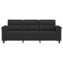 Sofá de 3 plazas de tela de microfibra negro 180 cm by , Sofas - Ref: Foro24-359570, Price: 375,51 €, Discount: %