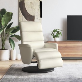 Sillón reclinable con reposapiés cuero sintético color crema von , Sessel - Ref: Foro24-356718, Preis: 212,67 €, Rabatt: %
