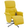 Sillón reclinable de masaje con reposapiés tela amarillo claro de , Sillones - Ref: Foro24-356677, Precio: 204,13 €, Descuent...