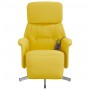 Sillón reclinable de masaje con reposapiés tela amarillo claro de , Sillones - Ref: Foro24-356677, Precio: 204,13 €, Descuent...