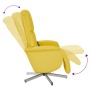 Sillón reclinable de masaje con reposapiés tela amarillo claro de , Sillones - Ref: Foro24-356677, Precio: 204,13 €, Descuent...