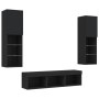 Muebles de TV de pared con LED 5 pzas madera ingeniería negro von , TV-Möbel - Ref: Foro24-3216605, Preis: 182,07 €, Rabatt: %