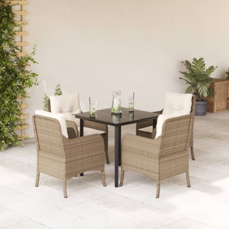 Set comedor de jardín 5 pzas con cojines ratán sintético beige von , Gartensets - Ref: Foro24-3211970, Preis: 523,36 €, Rabat...