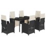 Set de comedor de jardín 7 pzas y cojines ratán sintético negro von , Gartensets - Ref: Foro24-3212525, Preis: 969,92 €, Raba...