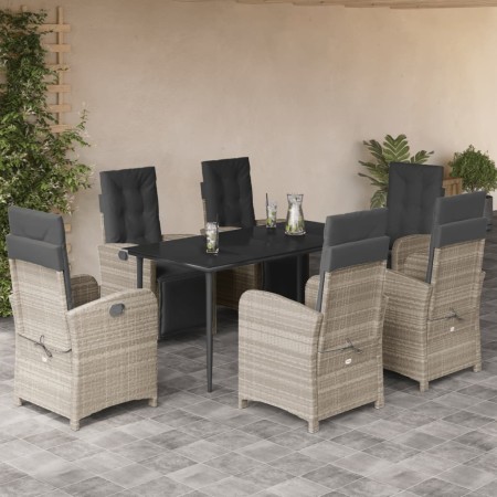 Set comedor jardín 7 pzas y cojines ratán sintético gris claro by , Garden sets - Ref: Foro24-3212602, Price: 918,86 €, Disco...