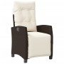 Sillón reclinable de jardín con reposapiés ratán PE marrón von , Gartenstühle - Ref: Foro24-365234, Preis: 160,47 €, Rabatt: %