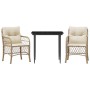 Sillas y mesita de jardín 3 piezas ratán sintético cojín beige by , Garden sets - Ref: Foro24-3212138, Price: 311,65 €, Disco...