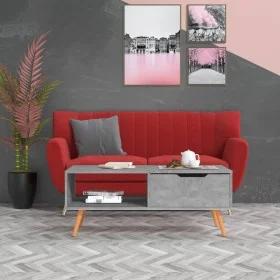 Mueble de TV madera de ingeniería gris hormigón 100x49,5x43 cm de vidaXL, Mesas de centro - Ref: Foro24-326790, Precio: 76,16...
