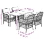 Set comedor de jardín 5 piezas y cojines ratán sintético marrón von , Gartensets - Ref: Foro24-3212119, Preis: 472,31 €, Raba...