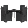 Set de muebles jardín 5 pzas con cojines ratán sintético negro von , Gartensets - Ref: Foro24-3212753, Preis: 579,82 €, Rabat...